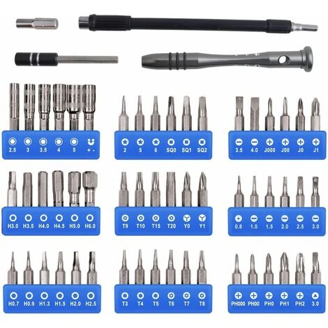 Tournevis Porte-embout Kit De 57 Pieces Embouts Pour Tournevis De Précision Magnétique Multi-fonction Outils Reparation De Avec 54 Embouts Idéal Pour Mobile Ordinateur Smartphone, Laptop, Montre, Joue 2 Tournevis Porte-embout Kit De 57 Pieces Embouts Pour Tournevis De Précision Magnétique Multi-fonction Outils Reparation De Avec 54 Embouts Idéal Pour Mobile Ordinateur Smartphone, Laptop, Montre, Joue – Image 2