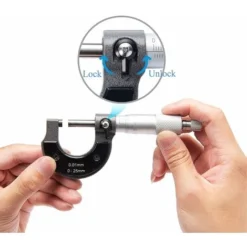 Micromètre　Mécanique Micromètre Extérieur De Plage 0-25 Mm, Résolution De 0,01 Mm(Métrique) -Promos Brico Forte Boutique 96338484 4