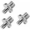 Trépied Pour Niveau Laser　1/4 Pouce Mâle à 3/8 Pouces Vis Filetée Mâle Adaptateur Pour Caméra / Trépied / Monopode / Rotule / Support De Lumière (3 Pièces)