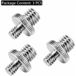 Trépied Pour Niveau Laser　1/4 Pouce Mâle à 3/8 Pouces Vis Filetée Mâle Adaptateur Pour Caméra / Trépied / Monopode / Rotule / Support De Lumière (3 Pièces) -Promos Brico Forte Boutique 96339888 3