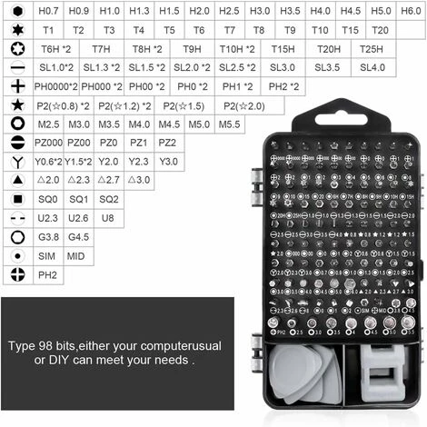 Tournevis De Précision 115 En 1 Tournevis Precision Kit Tools, Portable Kit Tournevis De Précision Magnétique Tournevis Outils De Réparation Pour Ordinateur/Laptop/iPhone/Lunettes/Montre/Smartphone (G 2 Tournevis De Précision 115 En 1 Tournevis Precision Kit Tools, Portable Kit Tournevis De Précision Magnétique Tournevis Outils De Réparation Pour Ordinateur/Laptop/iPhone/Lunettes/Montre/Smartphone (G – Image 2
