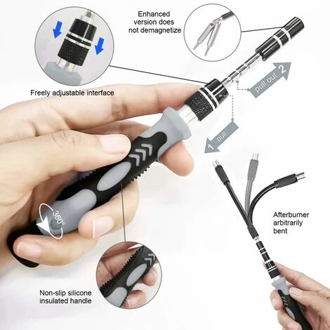 Tournevis De Précision 115 En 1 Tournevis Precision Kit Tools, Portable Kit Tournevis De Précision Magnétique Tournevis Outils De Réparation Pour Ordinateur/Laptop/iPhone/Lunettes/Montre/Smartphone (G 5 Tournevis De Précision 115 En 1 Tournevis Precision Kit Tools, Portable Kit Tournevis De Précision Magnétique Tournevis Outils De Réparation Pour Ordinateur/Laptop/iPhone/Lunettes/Montre/Smartphone (G – Image 5