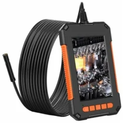 Endoscope Industriel, Camera Endoscopique 1080P HD, Camera D'Inspection Canalisation, Écran HD 4,3 Pouces, Lumières LED 8, Câble Semi-Rigide 5M