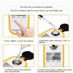 Réfractomètre Numérique Portable 0-90% Haute Précision Testeur Numérique BRIX Avec Grand écran LCD Réfractomètre De Concentration De Café étanche Pour Sucre, Bière, Vin, Fruits 8 Réfractomètre Numérique Portable 0-90% Haute Précision Testeur Numérique BRIX Avec Grand écran LCD Réfractomètre De Concentration De Café étanche Pour Sucre, Bière, Vin, Fruits -Promos Brico Forte Boutique 96906086 4