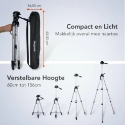 LifeGoods LifeGoods Trépied - Appareil Photo Ou Téléphone - Trépied Avec Support Pour Smartphone - Gris Argenté -Promos Brico Forte Boutique 96932156 4