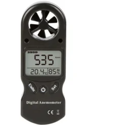 Anémomètre Numérique LCD Anémomètre Indicateur De Mesure De La Vitesse Du Flux D'air Thermomètre Avec Rétroéclairage Noir -Promos Brico Forte Boutique 97244191 4