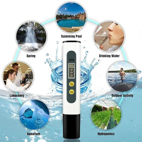 Testeur De Qualité De L'eau, Précis Compteur Mètre Et Stylo De Test De Avec LCD Rétro-éclairé Pour L'eau Potable, Hydroponie, Piscines, Aquariums (emballage En Carton Anglais) 2 Testeur De Qualité De L'eau, Précis Compteur Mètre Et Stylo De Test De Avec LCD Rétro-éclairé Pour L'eau Potable, Hydroponie, Piscines, Aquariums (emballage En Carton Anglais) – Image 2