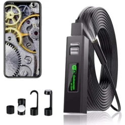 Camera Endoscopique Endoscope WiFi Caméra D'inspection USB, 1200P HD Caméra Endoscope IP68 Etanche Avec 8 LED Pour Iphone, Android, IPad, Mac, PC, Laptop (câble Souple De 3.5m)