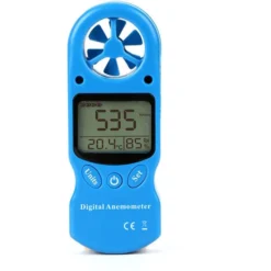 Anémomètre Numérique LCD Anémomètre Indicateur De Mesure De La Vitesse Du Flux D'air Thermomètre Avec Rétroéclairage Bleu