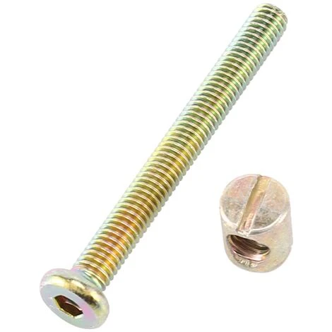 Vis A Hexagonale A Creuse Boulons Meubles Fourniture De Avec Filetage M6x55 MM Ecrous De Baril Ecrou De Meuble A Filetage Croises Pour Les Lit Les Chaises Et Les Lits De 3 Vis A Hexagonale A Creuse Boulons Meubles Fourniture De Avec Filetage M6x55 MM Ecrous De Baril Ecrou De Meuble A Filetage Croises Pour Les Lit Les Chaises Et Les Lits De – Image 3