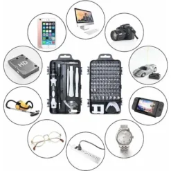 138 En 1 Mini Set Tournevis Precision Kit Tools Petit Boite Tournevis Torx Informatique Demontage PC Portable Pour MacBook,iPhone,Réparation,Lunettes,Bricolage,Montre,Smartphone -Promos Brico Forte Boutique 97518295 5