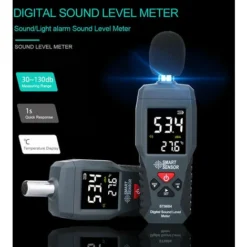 Decibelmetre - Tilswall Sonomètre Portable Sonomètre Numérique - Plage 30-130 DB (A) Db Mètre, Niveau De Bruit, Testeur De Surveillance Décibels -Promos Brico Forte Boutique 97544197 5