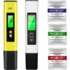 PH Mètre,TDS&EC Mètre Température, 4 En 1 PH Testeur De Qualité De L'eau Avec Écran LCD Auto-Calibration Test Pour Piscine, Aquarium, La Nourriture