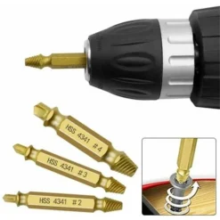 Tournevis Cassés Et Forets, Outil De Retrait De Tournevis Endommagé Et Dénudé, Facile à Enlever Et à Dénuder, Vis Dénudées Et Cassées（or 6pcs） -Promos Brico Forte Boutique 98400090 4
