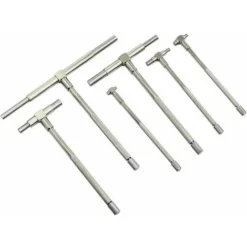 6PCS Précision Télescopique Jauge, 8-150 Mm Micromètre Interne Mesure Alésage Kit, Argent, Six Pièces, Lilaris