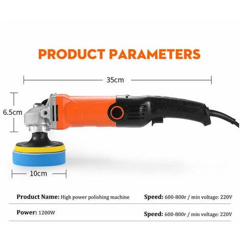 Ponceuse Orbitale Tampon De Polisseuse Automatique Rotative électrique Ple De Machine De Polissage 3 Ponceuse Orbitale Tampon De Polisseuse Automatique Rotative électrique Ple De Machine De Polissage – Image 3