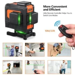 Niveau Laser 3 X 360 Degrés Outil Laser à Lignes Croisées Vertes à Nivellement Automatique Avec Télécommande, Mode Impulsion, Base Magnétique Réglable Et Batterie Li-ion Rechargeable 5200 MAh - SC-L12 -Promos Brico Forte Boutique 98471243 4