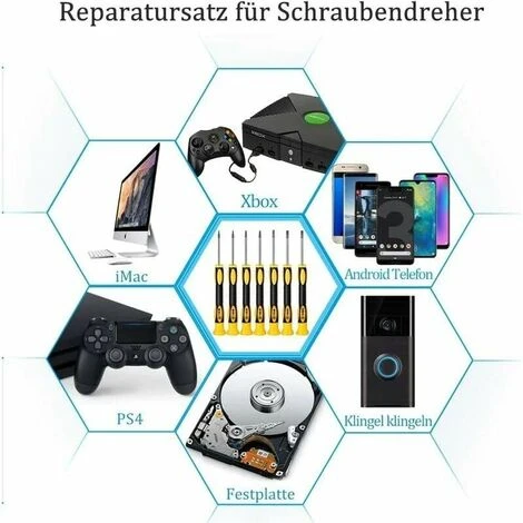 Tournevis Torx/Étoiles/Tx Magnétiques Professionnels De Précision, Set/kit De 7 Pcs, T3 T4 T5 T6 T7 T8 T10 5 Tournevis Torx/Étoiles/Tx Magnétiques Professionnels De Précision, Set/kit De 7 Pcs, T3 T4 T5 T6 T7 T8 T10 – Image 5