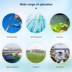 BF Détecteur D'eau Professionnel 3 En 1 PH/EC/TEMP Mètre LCD Numérique Multi-paramètres Moniteur De Qualité De L'eau Multifonction Testeur De Qualité De L'eau Multi-paramètres, Prise UE, Bleu -Promos Brico Forte Boutique 98596299 5