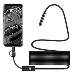 Caméra D'inspection De Serpent USB, Endoscope USB C étanche 2.0 MP IP67, Caméra De Type C Avec 8 Lumières LED Réglables Pour Android, PC