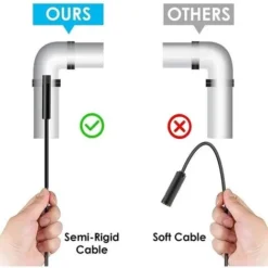 Caméra D'inspection De Serpent USB, Endoscope USB C étanche 2.0 MP IP67, Caméra De Type C Avec 8 Lumières LED Réglables Pour Android, PC -Promos Brico Forte Boutique 98728250 3