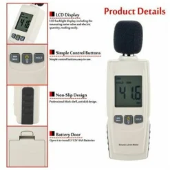 Numérique Sonomètre , Numérique Décibel Testeur Plage De 30-130dB(A),Sonomètre Décibelmètre Avec Ecran LCD Pour La Maison，1 Pcs -Promos Brico Forte Boutique 98983906 5