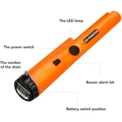 Pointeur Detecteur De Metaux Portable Étanche IP66 Metal Detector Balayage 360°pour Pièce De Monnaie Or Argent Bijoux Métal Orange -Promos Brico Forte Boutique 99328855 4