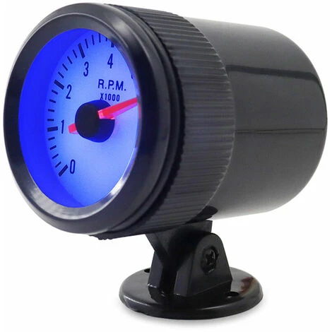 Jauge De Tachymètre Avec Support Noir Pour Voiture Automatique 2 '' 52 Mm 0-8000 Tr/min Lumière LED Bleue - Le Noir - Le Noir 1 Jauge De Tachymètre Avec Support Noir Pour Voiture Automatique 2 '' 52 Mm 0-8000 Tr/min Lumière LED Bleue - Le Noir - Le Noir
