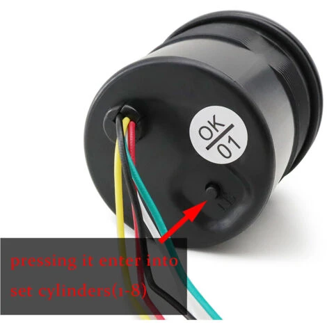 Jauge De Tachymètre Avec Support Noir Pour Voiture Automatique 2 '' 52 Mm 0-8000 Tr/min Lumière LED Bleue - Le Noir - Le Noir 5 Jauge De Tachymètre Avec Support Noir Pour Voiture Automatique 2 '' 52 Mm 0-8000 Tr/min Lumière LED Bleue - Le Noir - Le Noir – Image 5