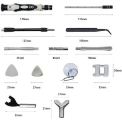 Tournevis De Precision 115 En 1 Pour Telephone Kit De Reparation Magnetiques, Aimant Mini Tournevis Pour Lunettes Iphone Xiaomi Montre Jeu De Tournevis Jaune -Promos Brico Forte Boutique 99373532 4