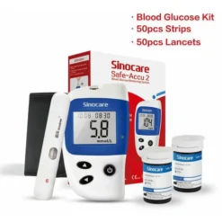 Testeur Et Détecteur De Tension Kit De Test De Glycémie, Système De Surveillance De La Glycémie Glucomètre Lecteur De Glycémie Glycémie Test Kit Avec 50pc Sang Les Bandelettes De Test De Glucose -Promos Brico Forte Boutique 99373714 3