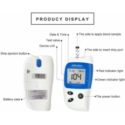 Testeur Et Détecteur De Tension Kit De Test De Glycémie, Système De Surveillance De La Glycémie Glucomètre Lecteur De Glycémie Glycémie Test Kit Avec 50pc Sang Les Bandelettes De Test De Glucose -Promos Brico Forte Boutique 99373714 4