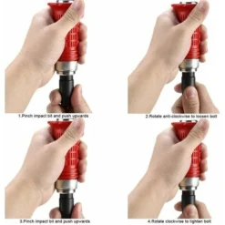 Jeu De 7 Embouts De Tournevis à Percussion à Main Robuste Cisea -Promos Brico Forte Boutique 99461056 5