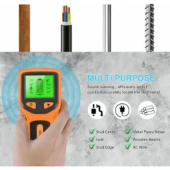 Detecteur De Goujons 5 En 1 Avec Puce De Microprocesseur Intelligent Et Ecran LCD HD, Detecteurs De Faisceaux De Capteurs De Goujons Pour Le Centre Et Le Bord Du Bois AC Wire Metal Studs Joist Pipe No -Promos Brico Forte Boutique 99850485 4