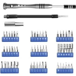 Kit Tournevis De Précision Magnétique 57 En 1, Eventronic Tournevis Outils De Réparation Pour Portable, Ordinateur, Lunettes,Laptop,Appareil 6 Kit Tournevis De Précision Magnétique 57 En 1, Eventronic Tournevis Outils De Réparation Pour Portable, Ordinateur, Lunettes,Laptop,Appareil -Promos Brico Forte Boutique 99981440 2